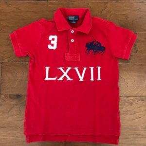 Polo by Ralph Lauren Boys Red Polo Shirt, Size 7